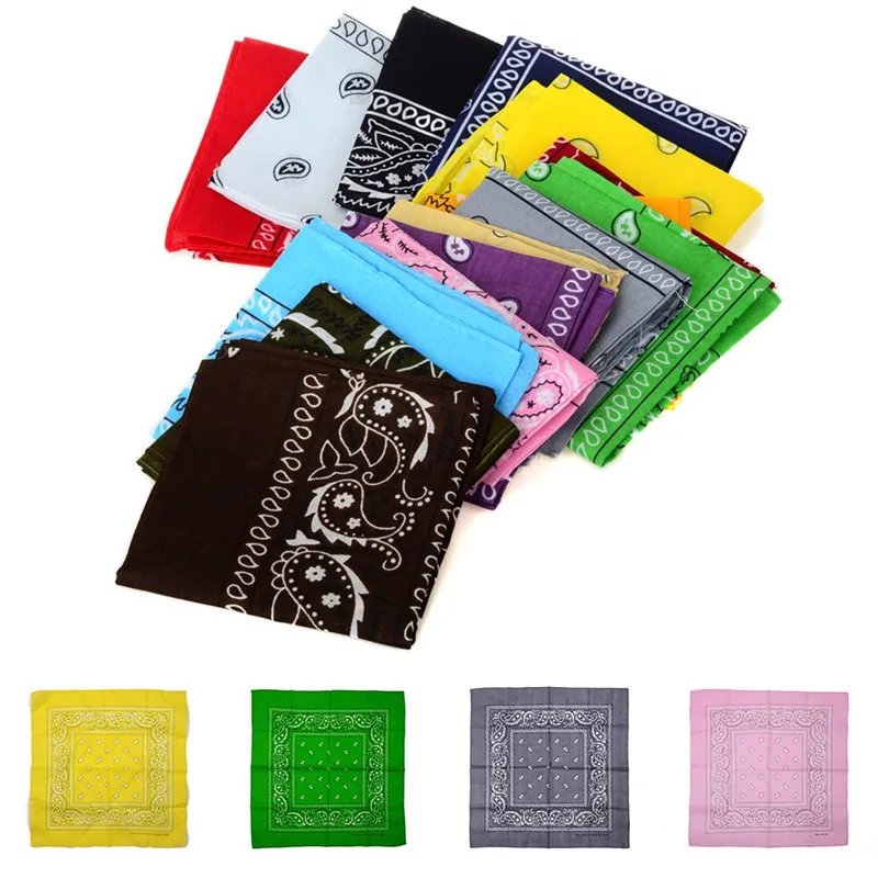 

Street Dance Polka Dot Floral Printed Ribbon Scarves Accessories Women Men Hair Band Scarf Neck Wrist Wrap 56 x 56cm