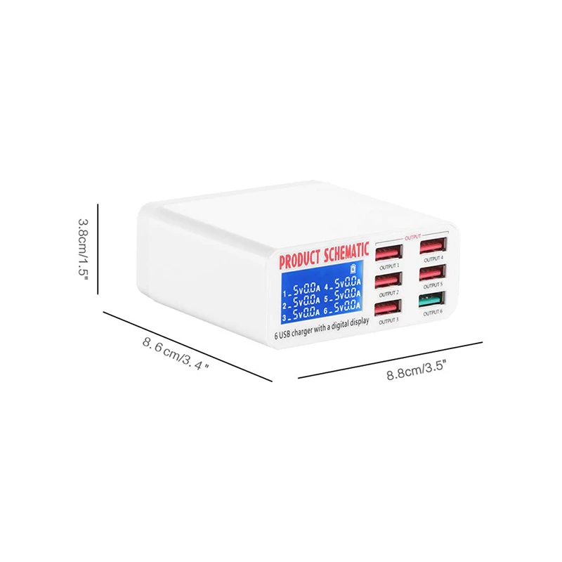 6-портовая USB быстрая зарядка 3 0 настенное зарядное устройство многопортовая