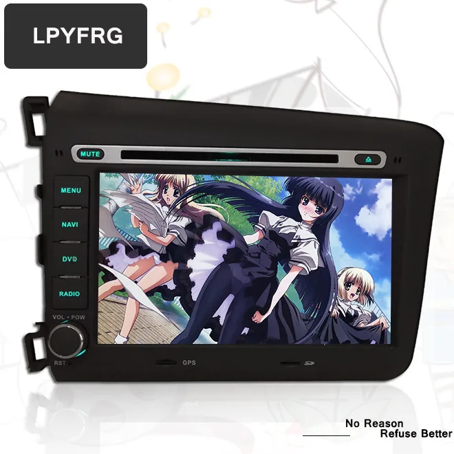 2DIN 1024*600 автомобильный dvd плеер для Honda Civic 2012 2013 с android 10 GPS ПК навигация встроенный