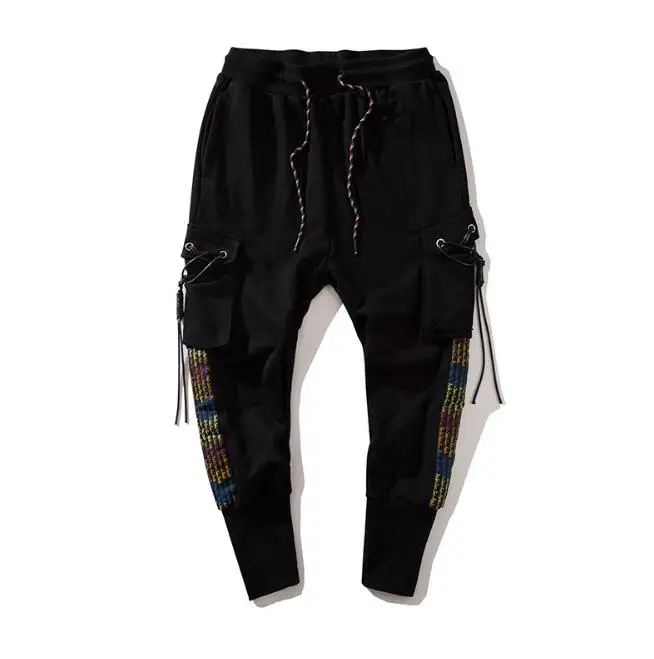 La MaxZa улица хип хоп карманы украшены шаровары Штаны обувь для мужчин и женщин