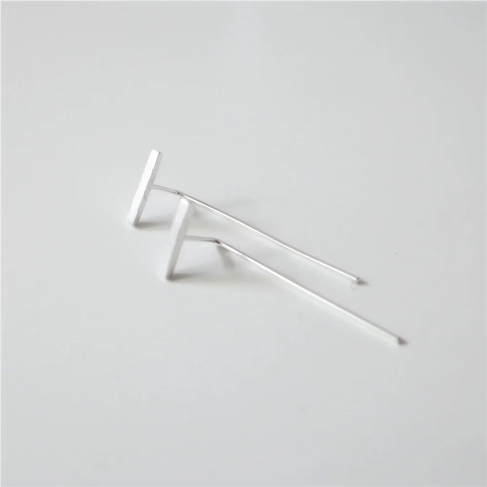 Женские серьги гвоздики из серебра 925 пробы с длинными полосками|stud earrings|stud earrings