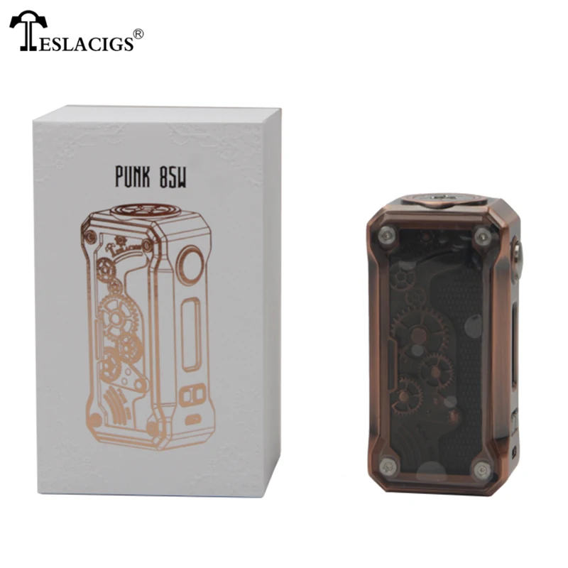 Original TESLACIGS Tesla Punk 85W Box MOD Vaporizer Fit E Cigarette RDA RTA RDTA Vape Tank Electronic Vaper |