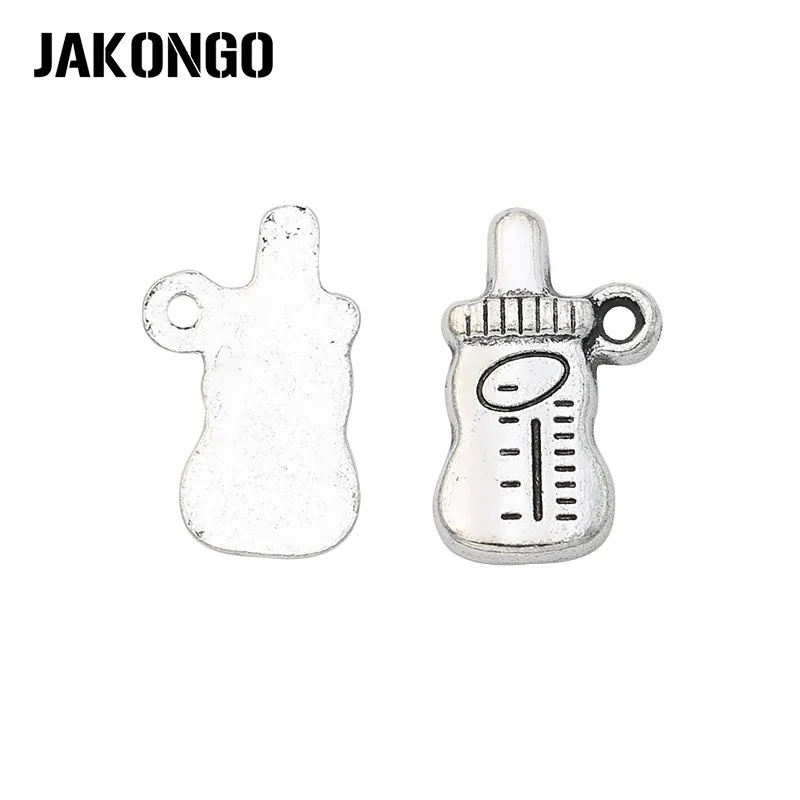JAKONGO 20 шт. античное посеребренное детское украшение в виде бутылки подвески для