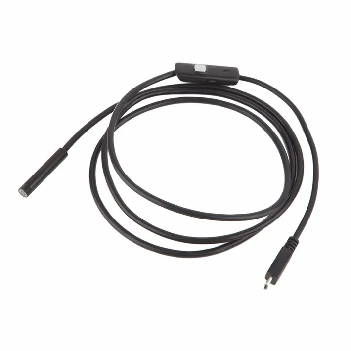 5,5 мм объектив 1 м/1,5 м/2 м/5 м жесткий кабель Android USB эндоскоп камера светодиодный светильник Borescopes камера для ПК Android телефон