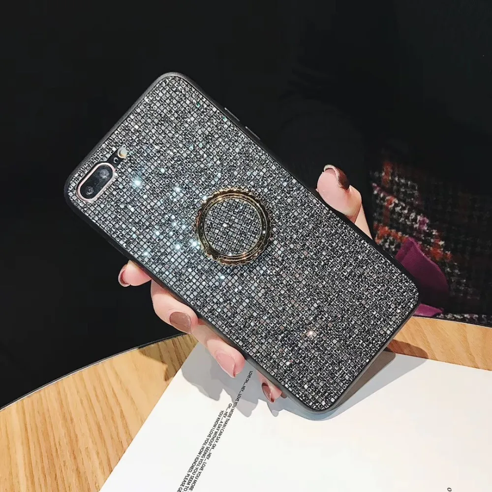 Для huawei Honor p20 p30 lite pro mate 10 20 леди подарок блестящая стойка чехол для телефона