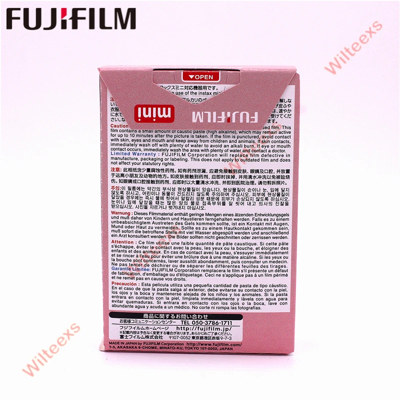 Оригинальная пленка Fujifilm Fuji Instax Mini 8 розовых рамная 10 листов для 11 7 фотоаппаратов