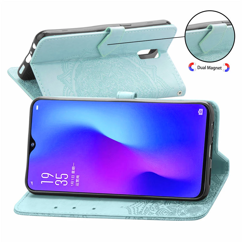 EXUNTON цветок чехол ТПУ для OPPO K1 R17 R15 NEO F7 F5 A3S AX5 A5 A7 A3 Чехол-бумажник из искусственной