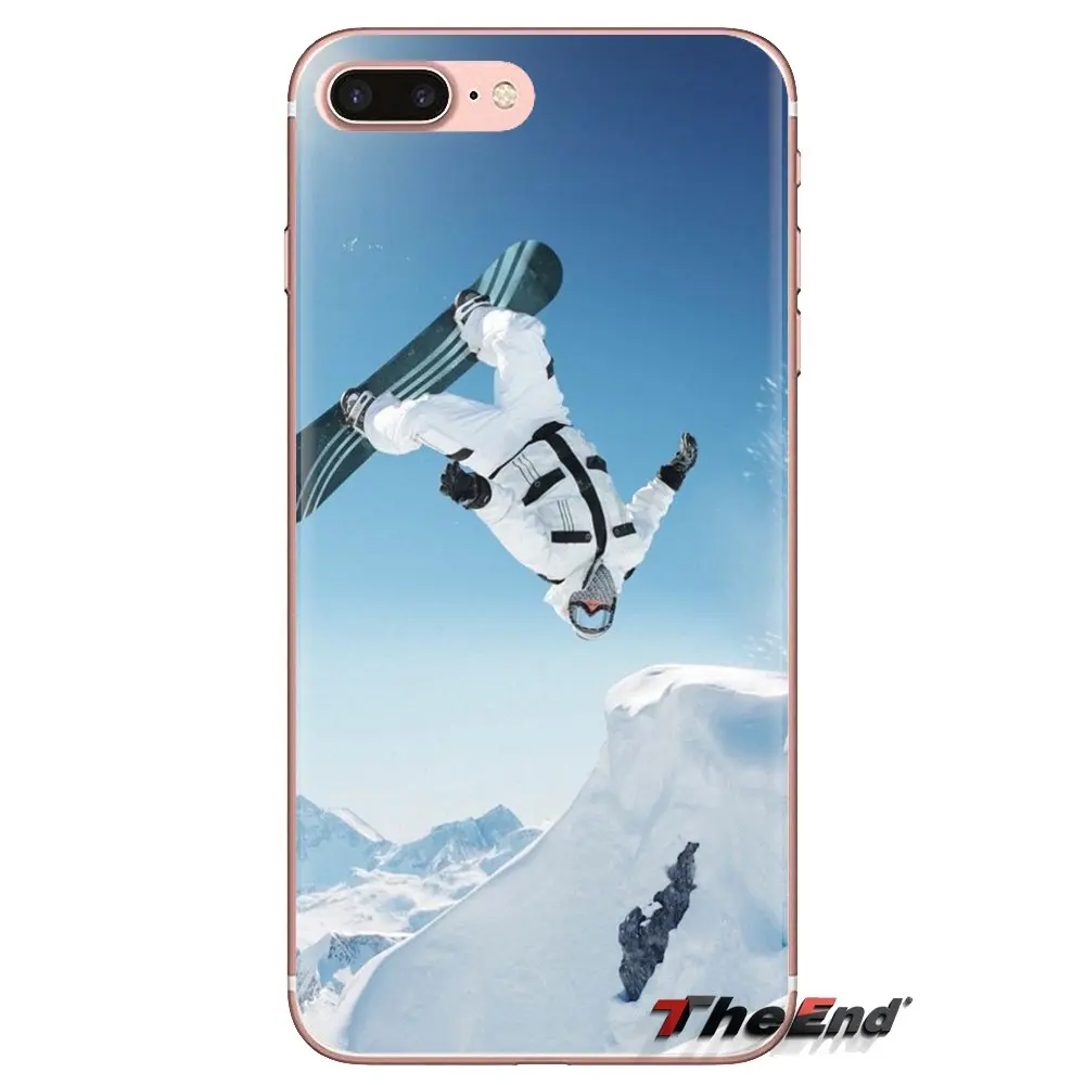 TPU Transparent Shell Case Snow Or Die Ski Snowboard Sport For iPod Touch Apple iPhone 4 4S 5 5S SE 5C 6 6S 7 8 X XR XS Plus MAX |