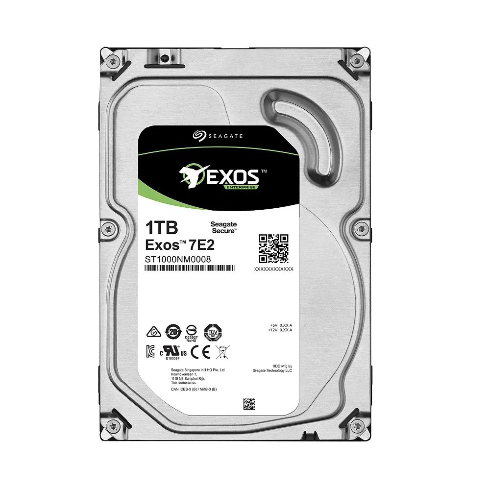 Жесткий диск Seagate Exos 7E2 1 ТБ HDD SATA 6 ГБ/сек. 128 Мб кэш памяти 3 5 дюйма Enterprise ST1000NM0008| |