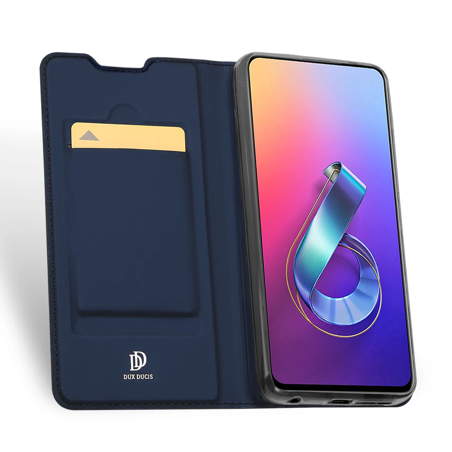 Роскошный чехол-книжка из искусственной кожи с откидной крышкой для Asus ZenFone 6