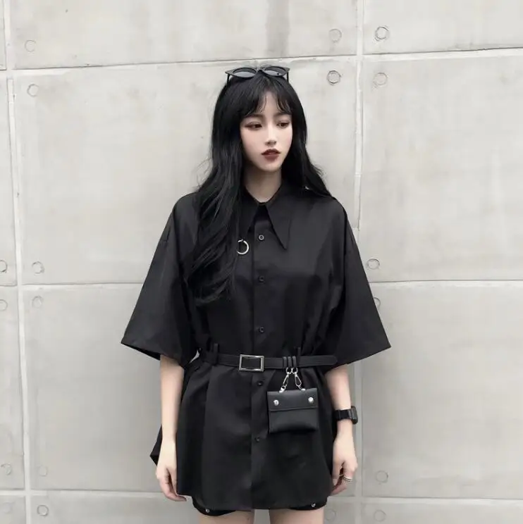 Harajuku street loose casual short-sleeved shirt |