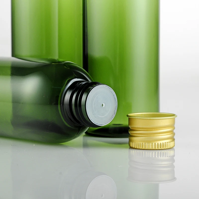 Empty Plastic Container Bottle 200ml Essential Oil Packaging Shower Gel Bottles Screw Aluminum Top Cap Refillable Makeup | Красота и