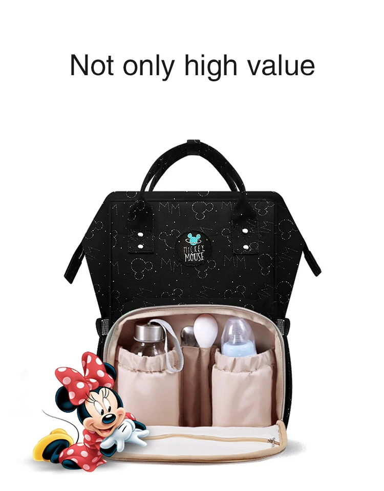 Сумка для подгузников disney, рюкзак, детские сумки для мамы, Микки, Минни, мокрая сумка, модный органайзер для подгузников, USB