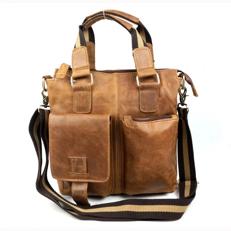Новый Ретро масло Воск/Crazy Horse Пояса из натуральной кожи Для мужчин сумки Crossbody
