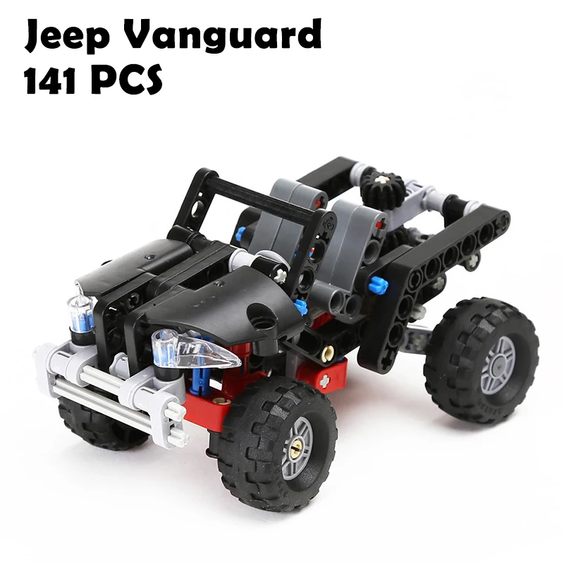 Модель строительных блоков совместимых с Technic 3342 транспортный джип Авангард