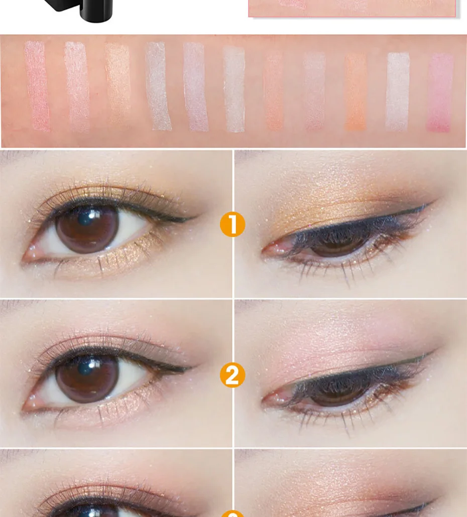 MAYCREATE бренда тени для век Макияж комплект ручки Косметическая Shimmer Eye Shadow комплект Водонепроницаемый длительный Красота глаза 12 шт. 1 компл