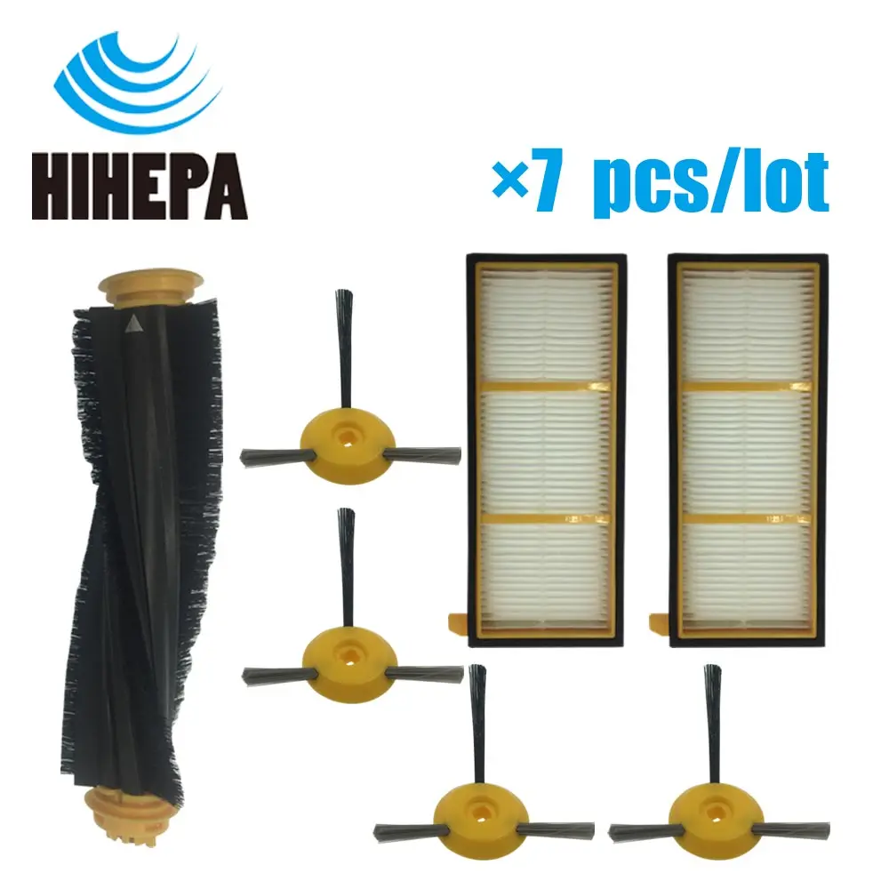 

7 pcs/lot Main Brushroll & Side Brush & HEPA Filter for Shark ION Robot RV700 RV720 RV750 RV750C RV755 Robot Part Fit # RVFRK700
