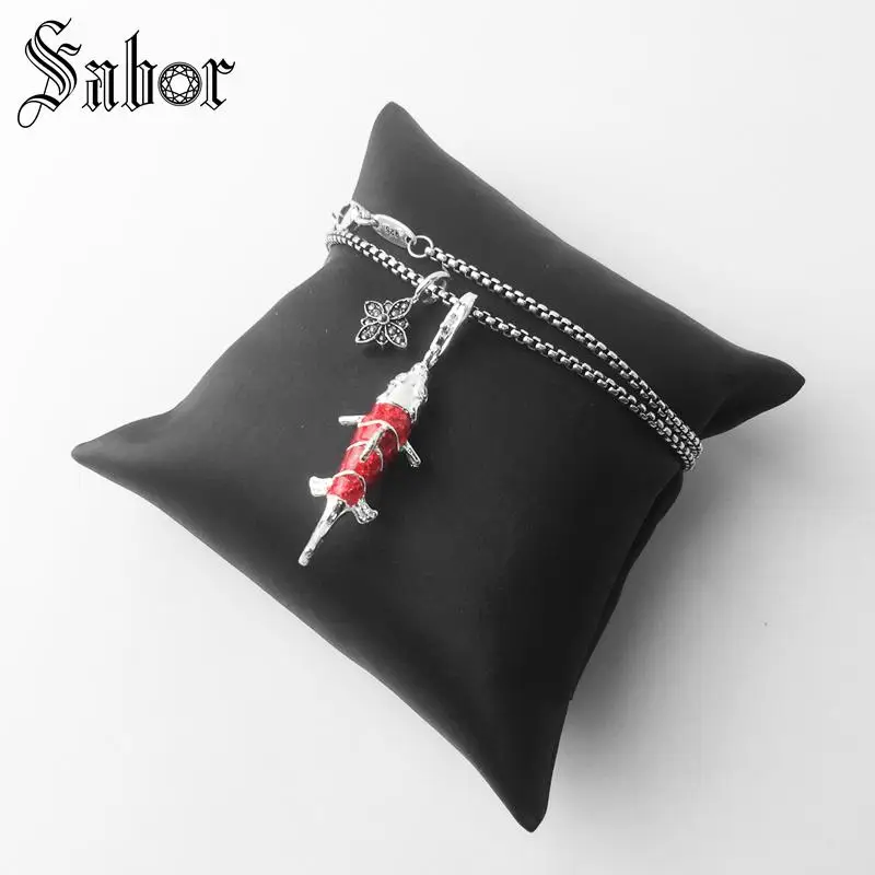 Кулон Lucky Red Koi Fish серебряного цвета для женщин Классические Подарочные Цепочки