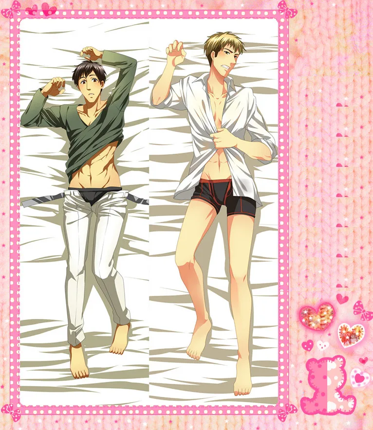 

Чехол для подушки с аниме «атака на Титанов», двухсторонний обнимающий чехол из персиковой кожи с мультяшным рисунком, № 9110