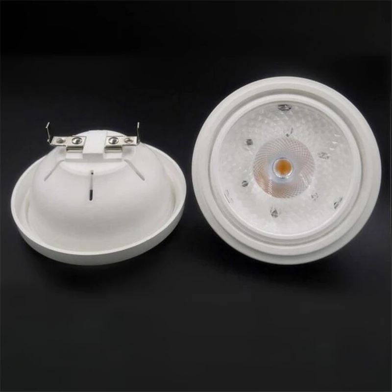 YRANK Dimmable AR111 Светодиодные прожекторы 12 Вт COB G53 GU10 База QR111 лампа DC12V AC110V 220 в 20