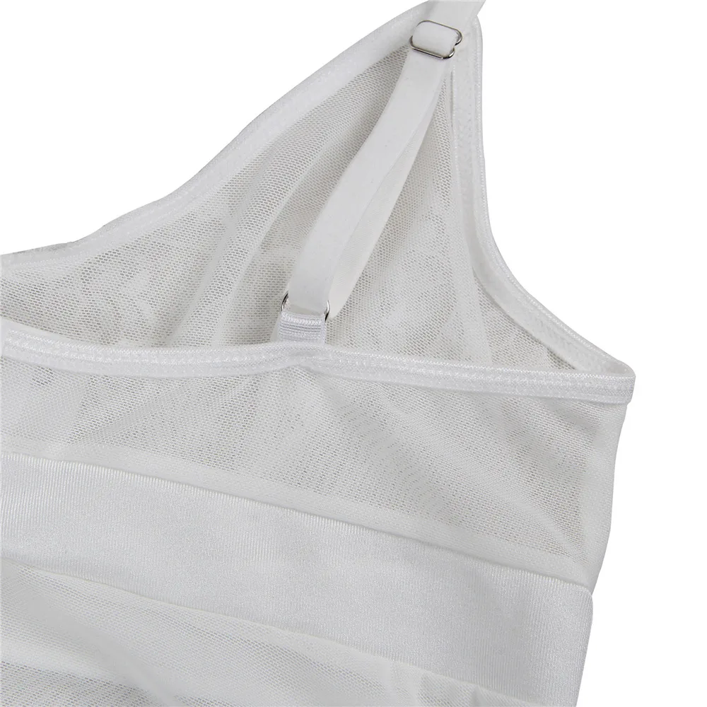 

Plus Size Women Sexy Nightwear Lingerie Lace Charming Nightgown Sleeveless White Wedding Sleepwear Short Babydoll Dress RS80578