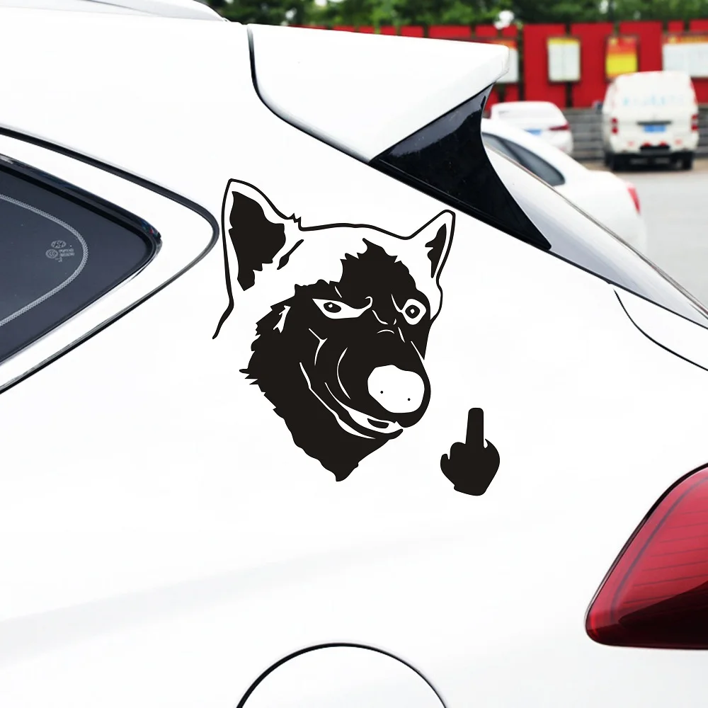 Автомобильные наклейки Husky забавные для мальчиков на бампер автомобиля