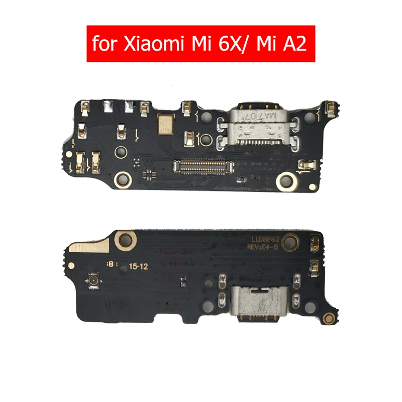 Для Xiaomi Mi A2 USB зарядное устройство Порт гибкий кабель зарядная док-станция коннектор; pcb; плата ленты Flex для Xiaomi Mi 6X запасные части