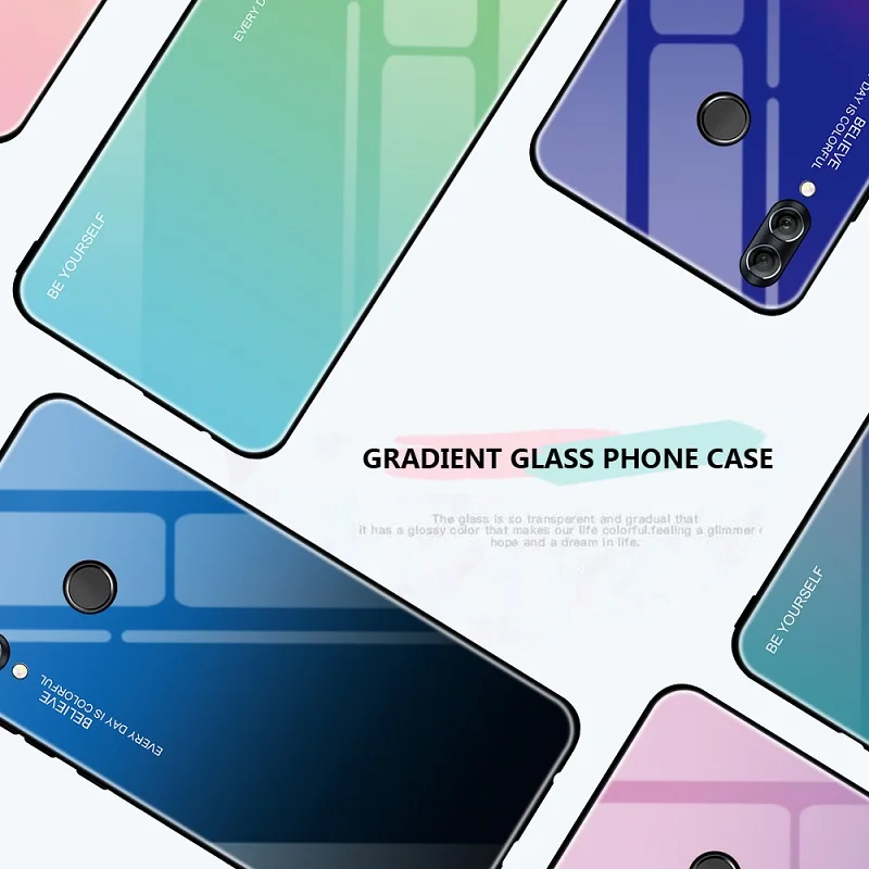 Honor 10 9 Lite случае Стекло чехол для телефона Fundas huawei Защитный Shell Coque Капа |