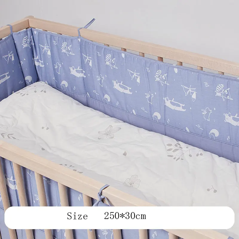 250*30 см простой стиль детская кровать утолщаются бамперы цельная кроватка вокруг