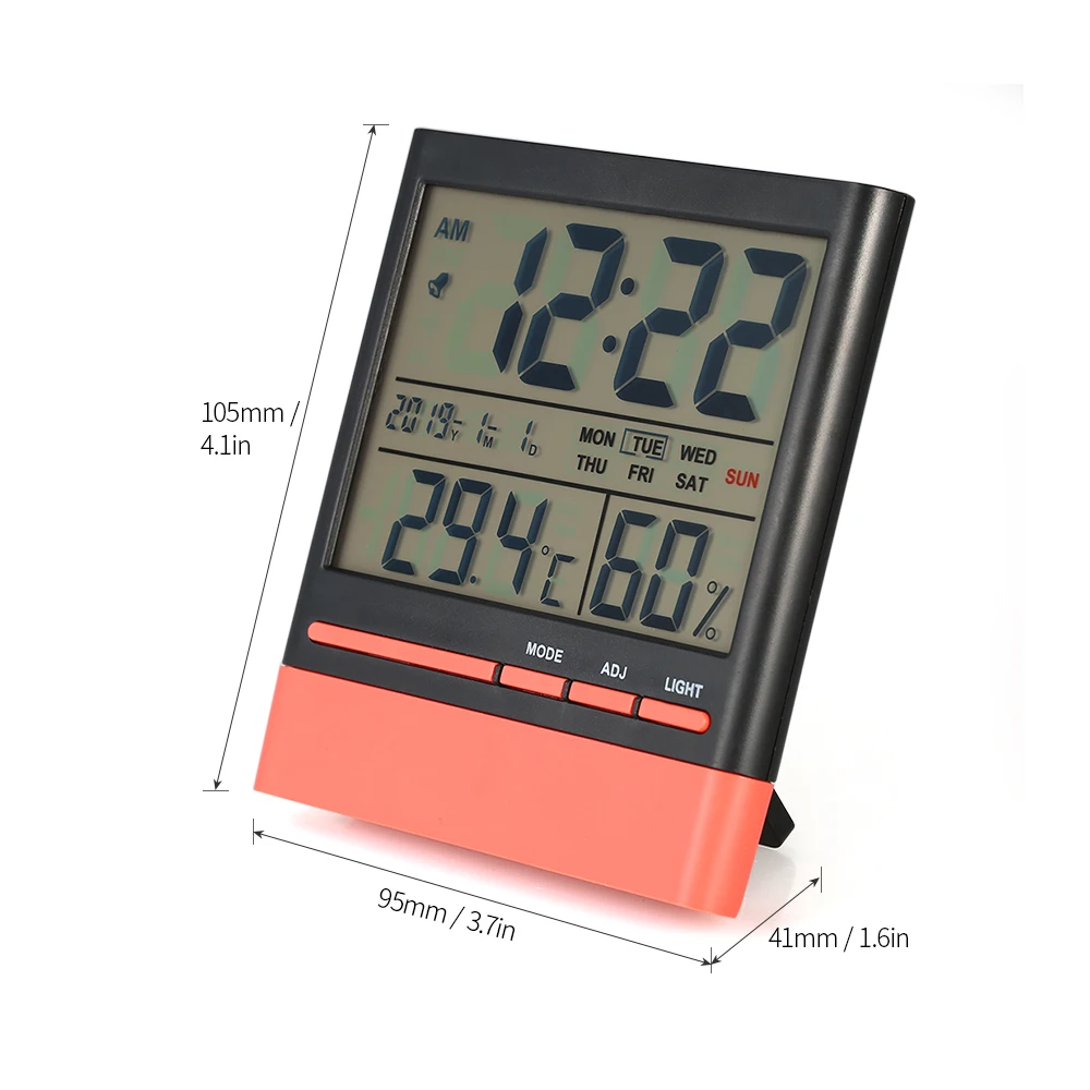 Цифровой Комнатный термометр гигрометр с ЖК дисплеем и подсветкой|Приборы для