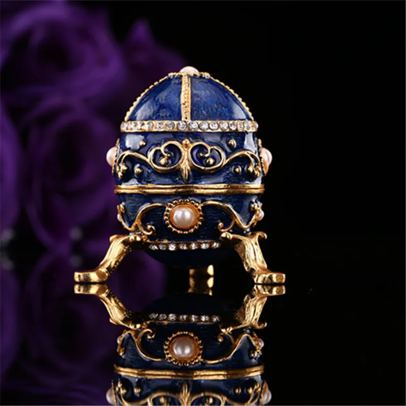 QIFU Blue Faberge металлический брелок для домашнего декора|craft|craft metalcraft egg |