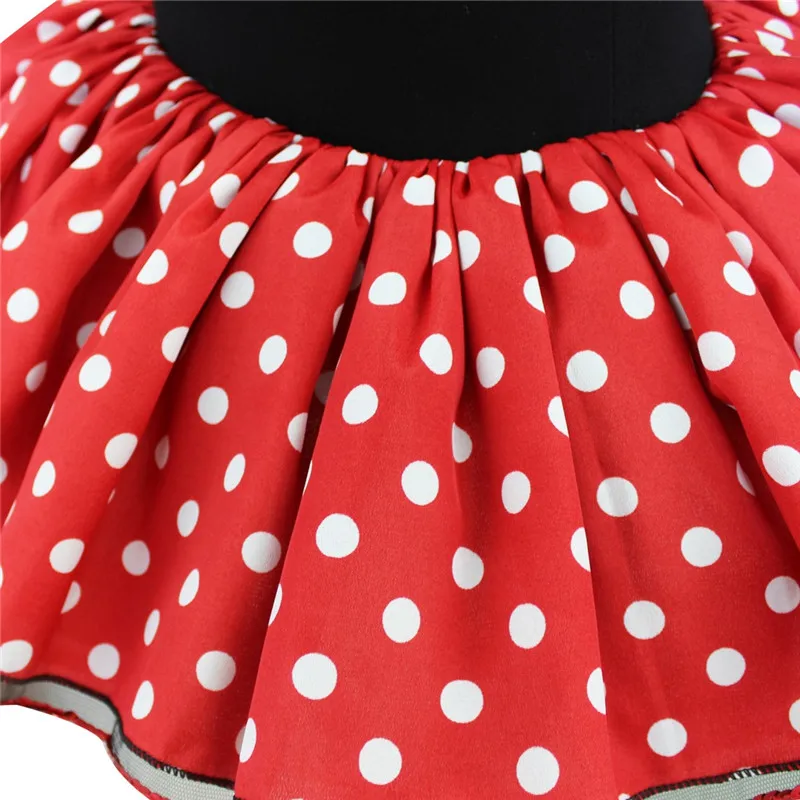 Милый костюм на Хэллоуин с бантом для маленьких девочек платье-трико в горошек