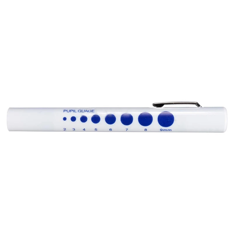 LED Torch Pen Light Disposable with Pupil Gauge Medical Nurses Doctors Paramedics | Освещение