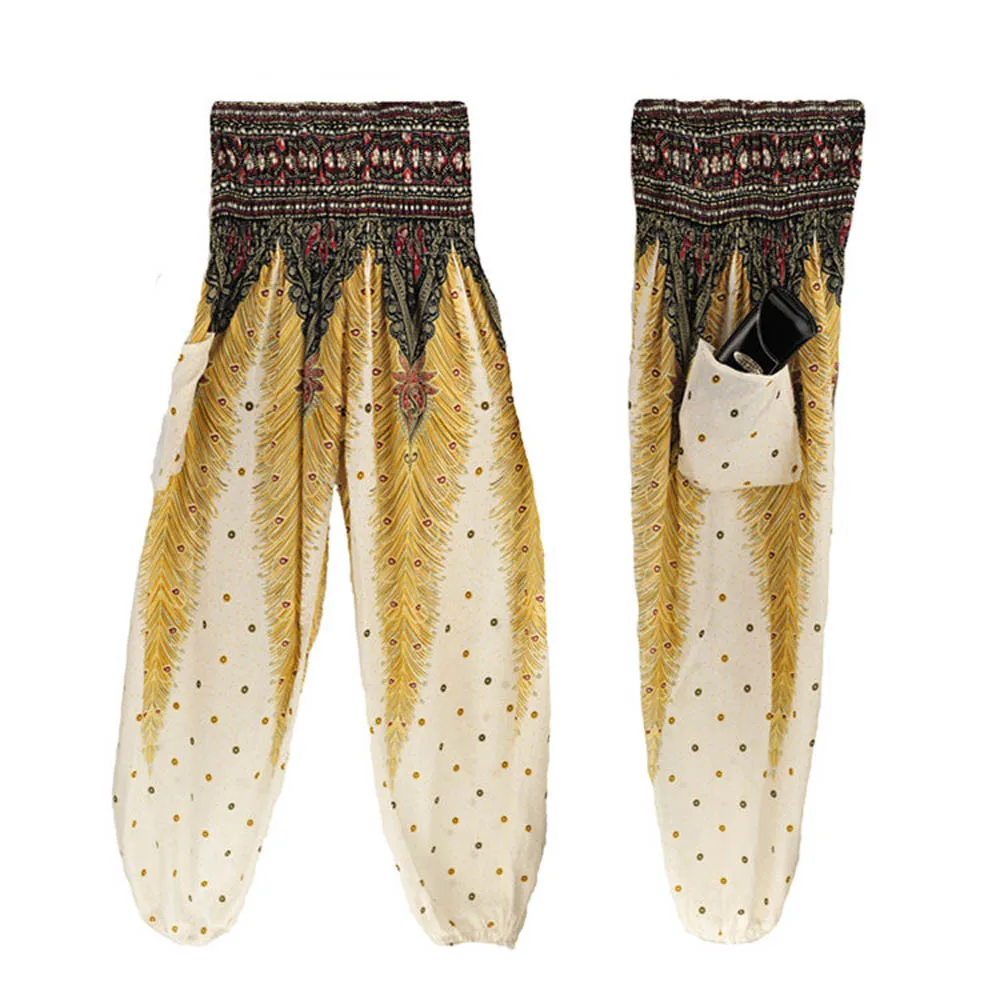 JAYCOSIN Новинка, мужские и женские тайские шаровары, Boho Festival Hippy Smock, брюки с высокой талией, прямые поставки, 9 августа