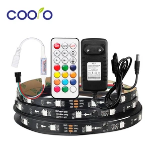 Светодиодная лента 5050 RGB 12 В WS2811, программируемая индивидуально Адресуемая цифровая светодиодная лента, светильник 2811, черная Светодиодная лента, 1-5 м, 30 светодиодовм