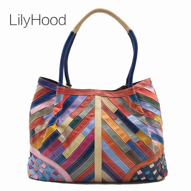 Сумка тоут LilyHood женская с верхней ручкой Модный саквояж из натуральной овечьей