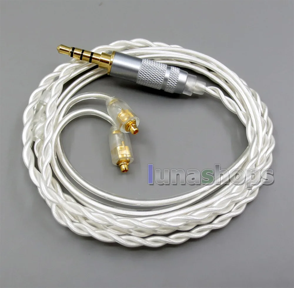 

3.5mm Balanced Silver Plated Shielding Earphone Cable For MMCX Plug Shure se535 se846 se215 LN005972