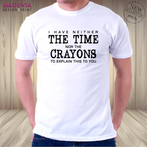 Забавная футболка _ Бесплатная доставка 'TIME NOR CRAYONS' папа/Муж/брат Gr8 подарок