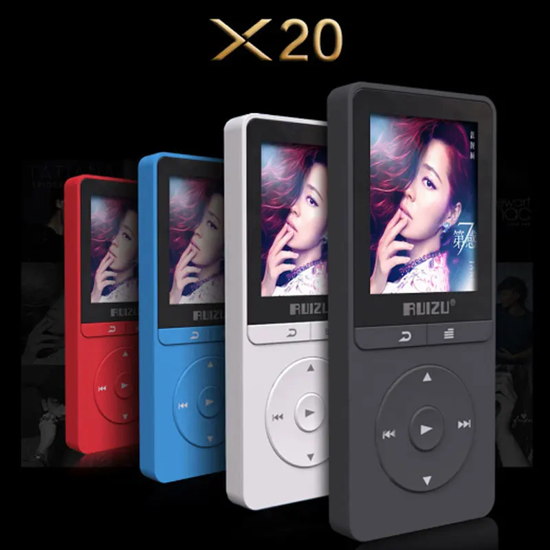 Оригинальный RUIZU X20 спортивные MP4 Плеер 1 8 дюйма экранные часы MP3 без потерь Hifi Гб FM