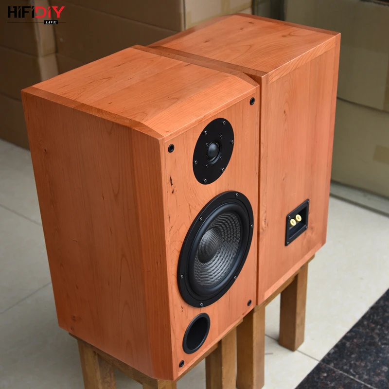 HIFIDIY LIVE cherry полностью натуральное дерево 8 дюймов колонки 200 Вт* 2 HIFI DIY пассивный аудио 2,0 книжная полка звуковая коробка T8 SM-814TT