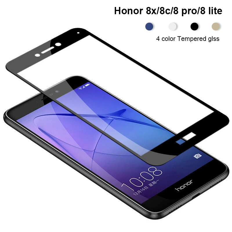 Защитное стекло для honor 8 x полное покрытие защита экрана защитное на lite