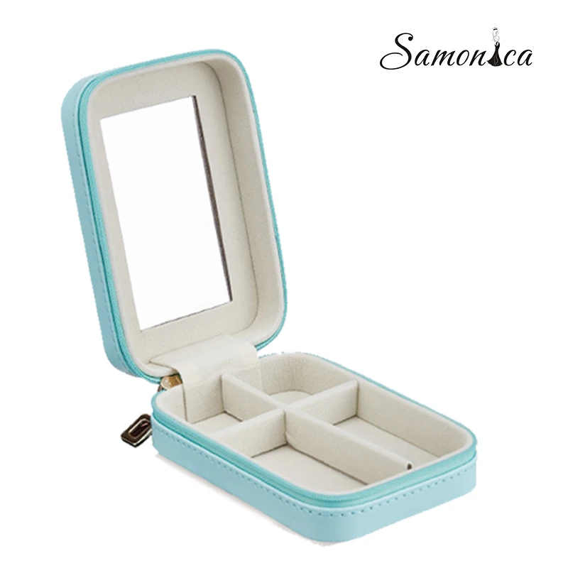 Светло-голубое кольцо &quotпомада&quot серьги ожерелье органайзер для косметики