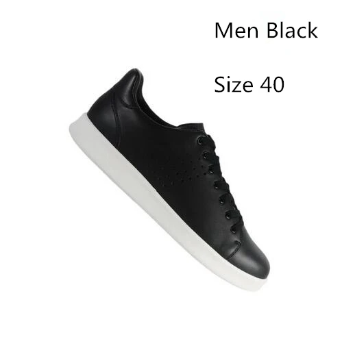 Men Black 40 Xiaomi для мужчин FreeTie удобная кожаная обувь для скейтборда Нескользящая модная обувь для отдыха Xiaomi Mijia Smart Chip - Цвет: Men Black 40