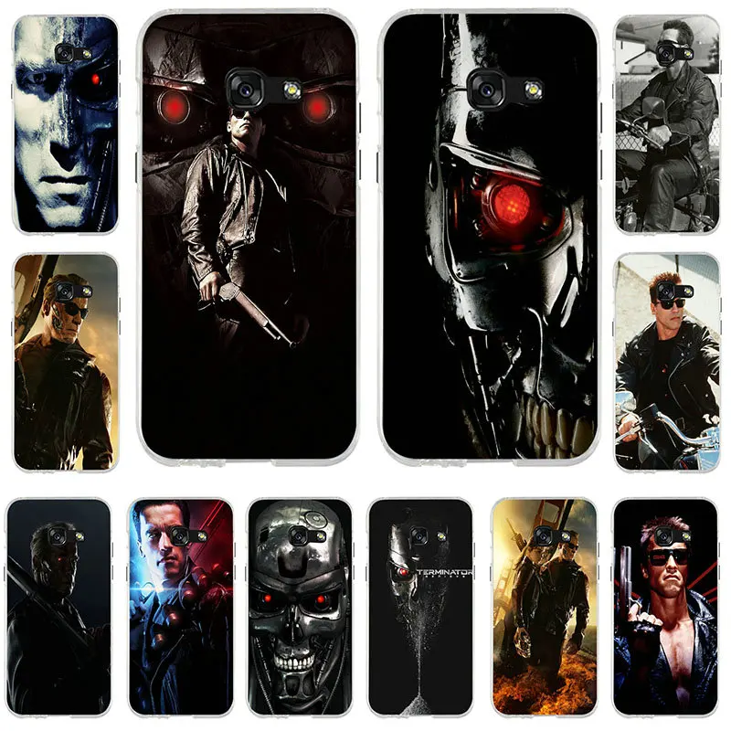 Мягкий ТПУ чехол для телефона Samsung Note 2 3 4 5 8 HTC One U11 M7 M8 M9 M10 A9 E9 Plus Fashoin Movie Terminator |