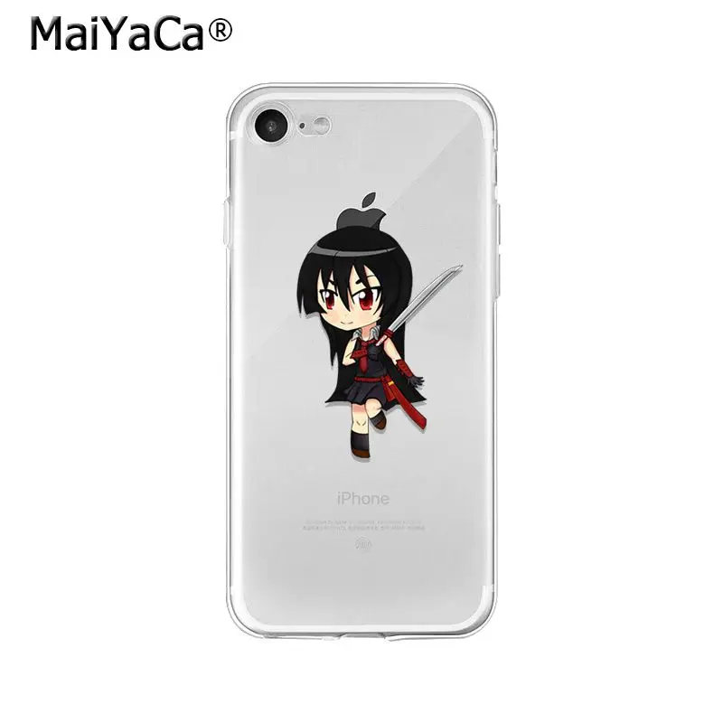 MaiYaCa Akame ga Kill TPU мягкий чехол для телефона iPhone X XS MAX 6 6S 7 7plus 8 8Plus 5 5S XR|Чехлы-накладки| |