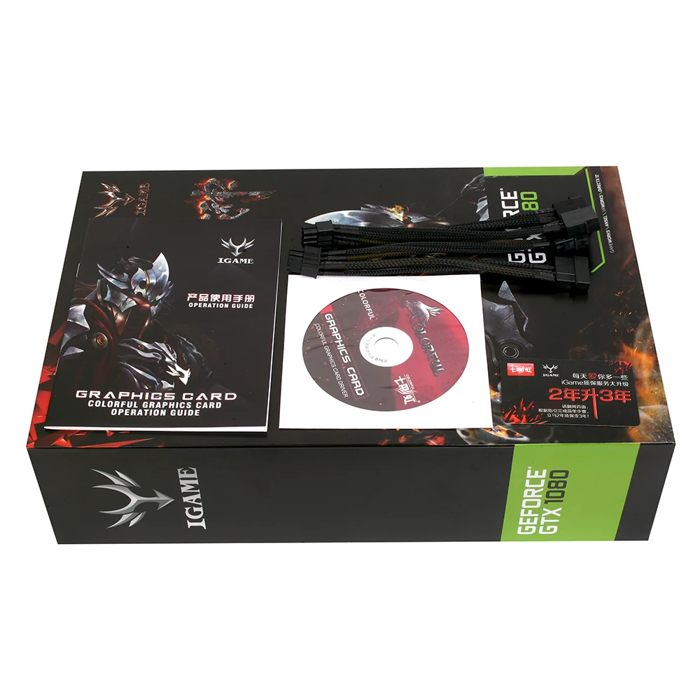Новая видеокарта GeForce IGame GTX 1080 ёмкость UT V2 лучшие красочные Графика карты 256bit GDDR5X