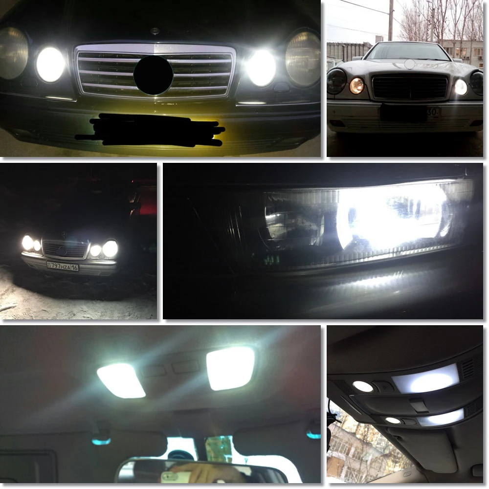4 шт. Автомобильные светодиодные лампы T11 BA9S T4W H6W 363 1445 17053 182 белые 24 светодиода 4014