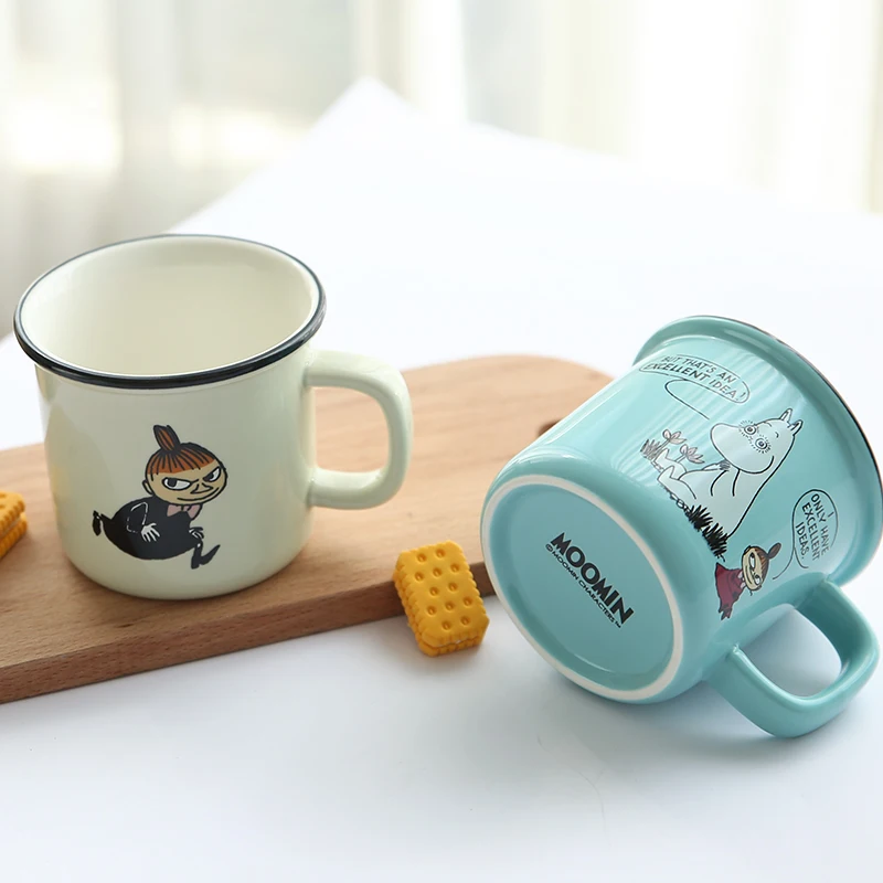 Moomin забавная керамическая мультяшная Милая кружка для бара, вина, коктейля, кофе, посуда для напитков, креативные модные подарки, анимация вокруг чашки для питья