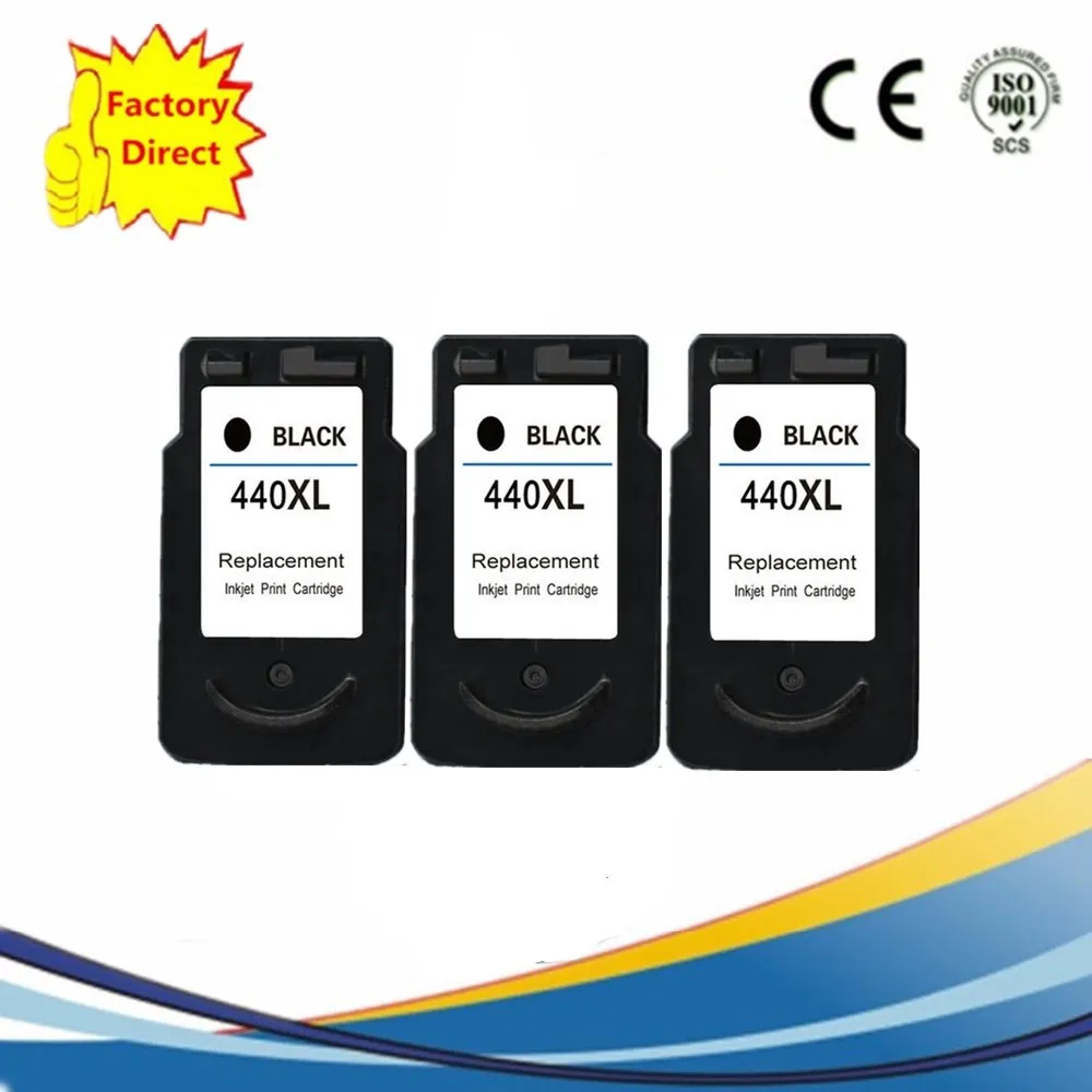 3BK PG-440XL PG 440XL PG440XL CL-441XL CL441XL CL 441XL чернильные картриджи восстановленные Pixma MX524 MX534 MG214 MG2240 - Цвет: 3BK