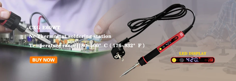 CXG E90WT Электрические паяльники 90 Вт 220 В светодиодный паяльник с регулируемой температурой и европейской вилкой паяльник жало для паяльника паяльник паяльник с регулятором температуры